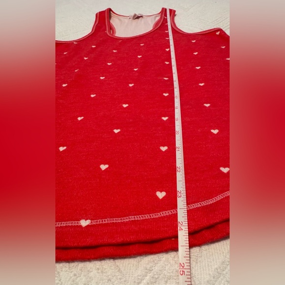 PJ Salvage tank top - red orange w/white hearts - small - gently used. BOGO - Picture 6 of 6